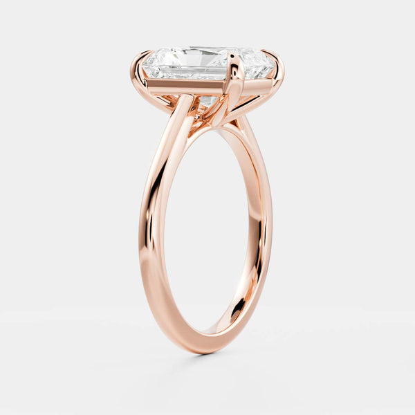 Solitaire & Cathedral-Radiant Lab Grown Diamond Engagement Ring - Solitaire-Oval Lab Grown Diamond Engagement Ring