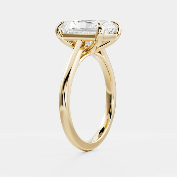 Solitaire & Cathedral-Radiant Lab Grown Diamond Engagement Ring - Solitaire-Oval Lab Grown Diamond Engagement Ring