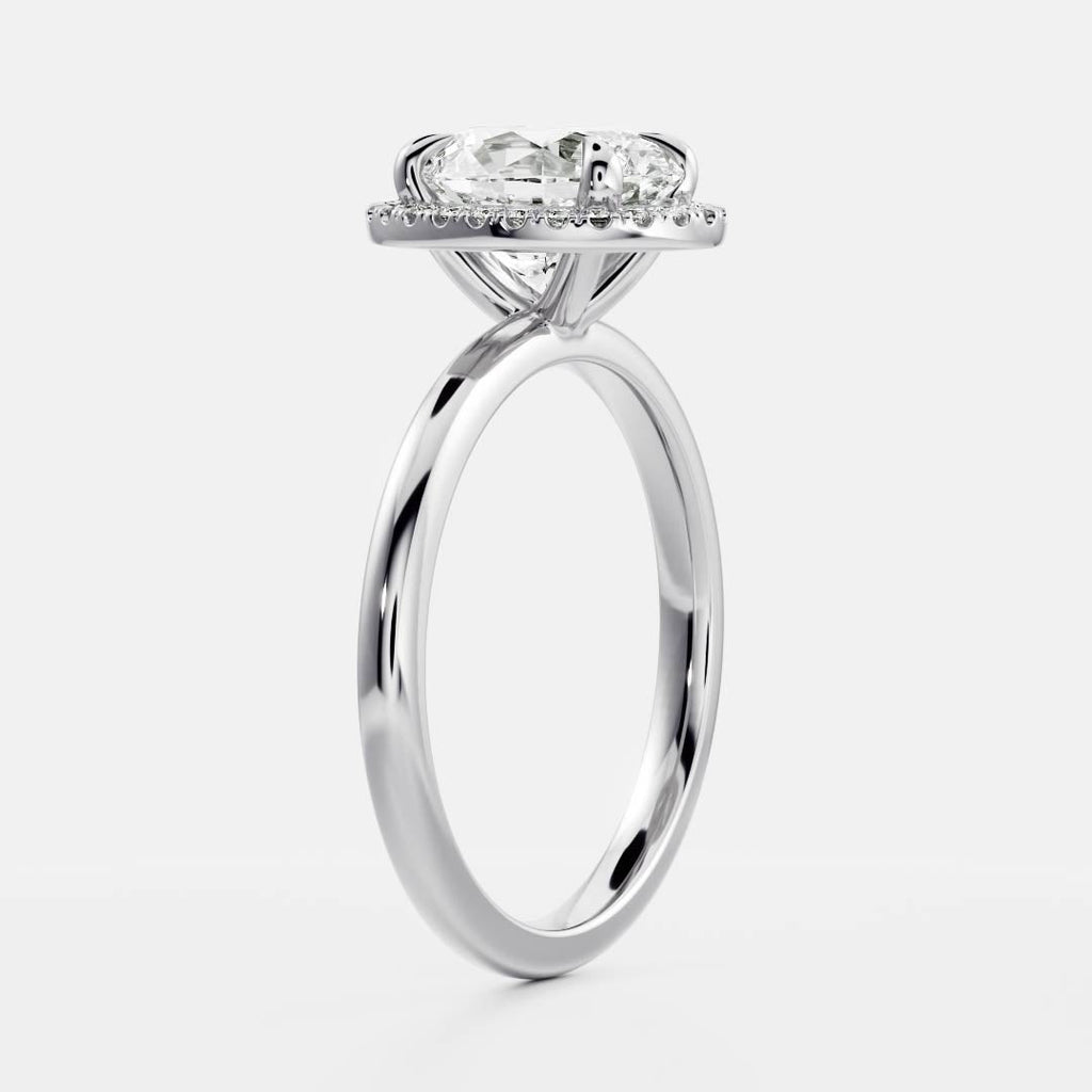 Solitaire- 1.0 CT Oval Moissanite Engagement Ring