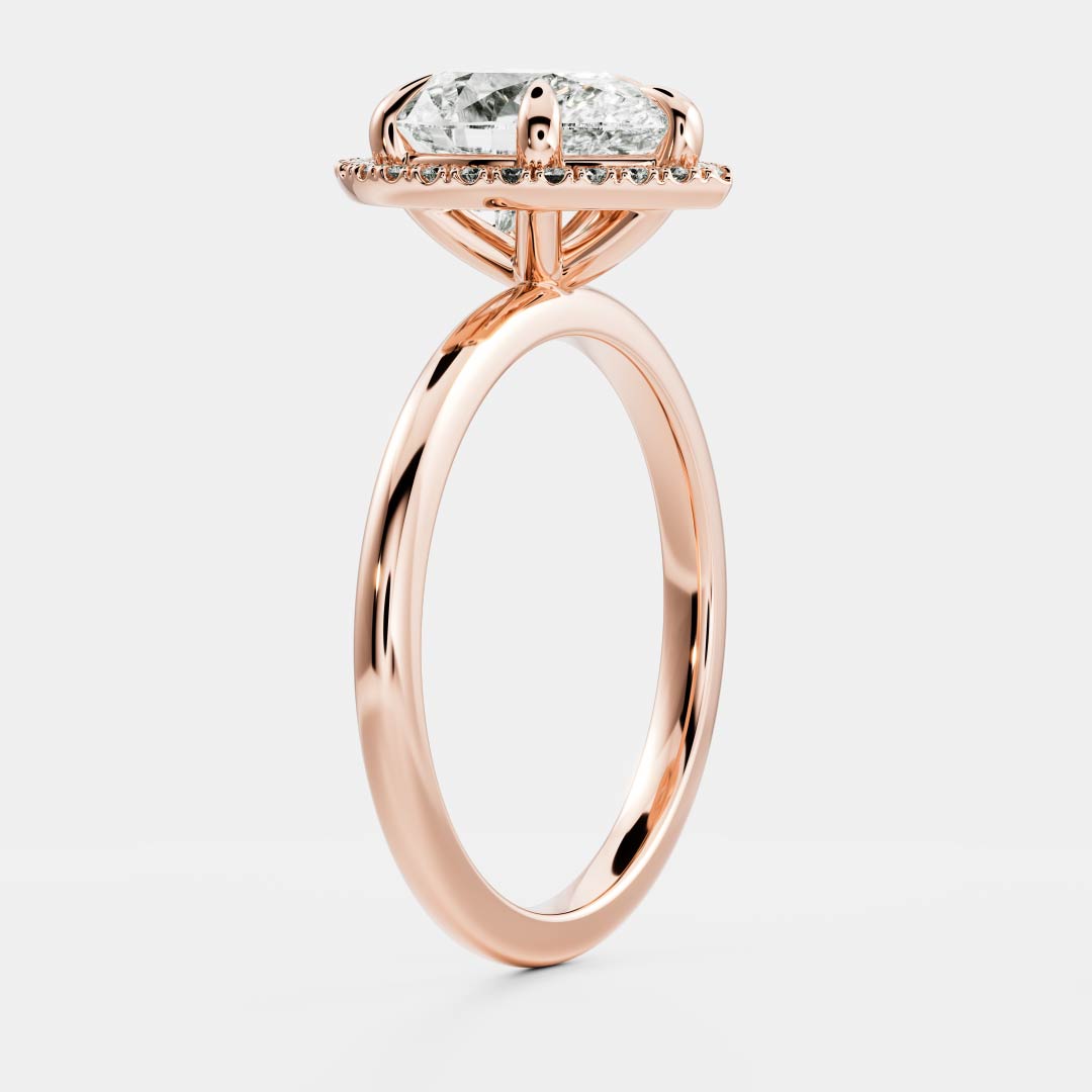 Solitaire- 1.0 CT Oval Moissanite Engagement Ring