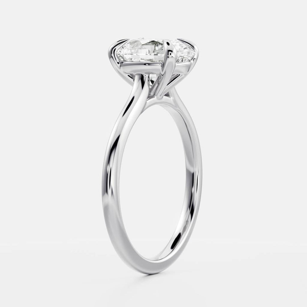 Solitaire-Oval Lab Grown Diamond Engagement Ring