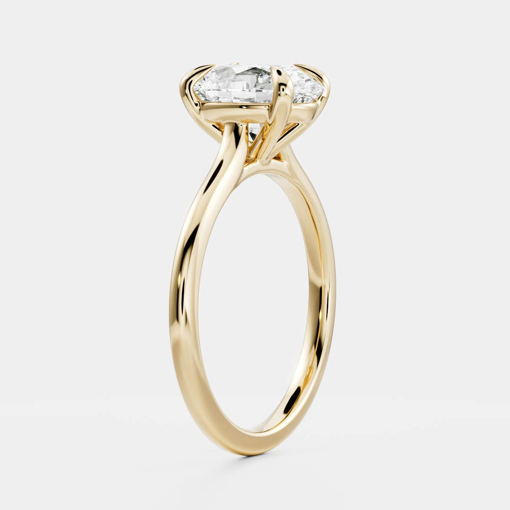 Solitaire-Oval Lab Grown Diamond Engagement Ring