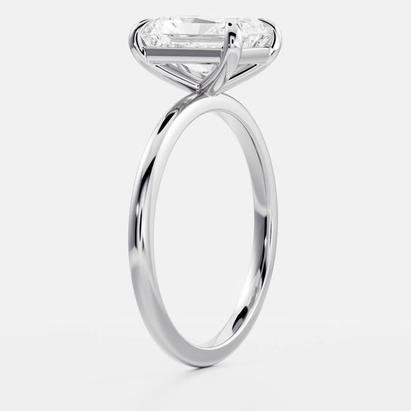 Solitaire-Radiant Lab Grown Diamond Engagement Ring - Solitaire-Oval Lab Grown Diamond Engagement Ring