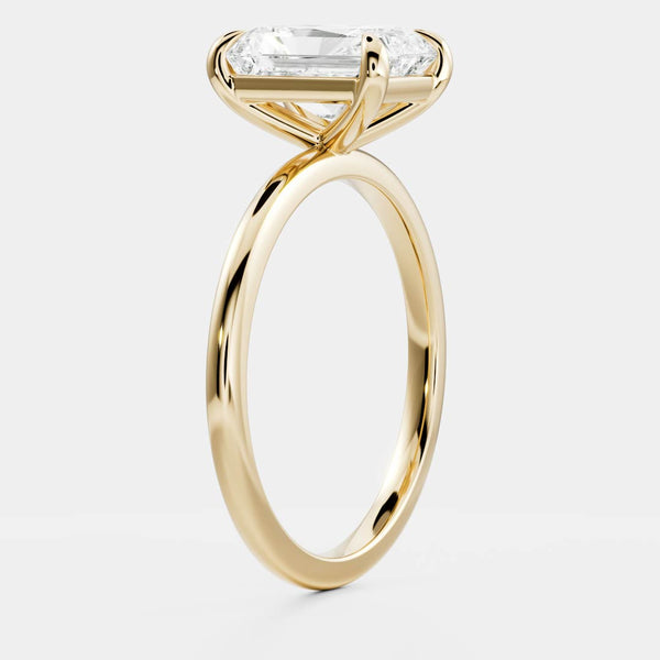Solitaire-Radiant Lab Grown Diamond Engagement Ring - Solitaire-Oval Lab Grown Diamond Engagement Ring