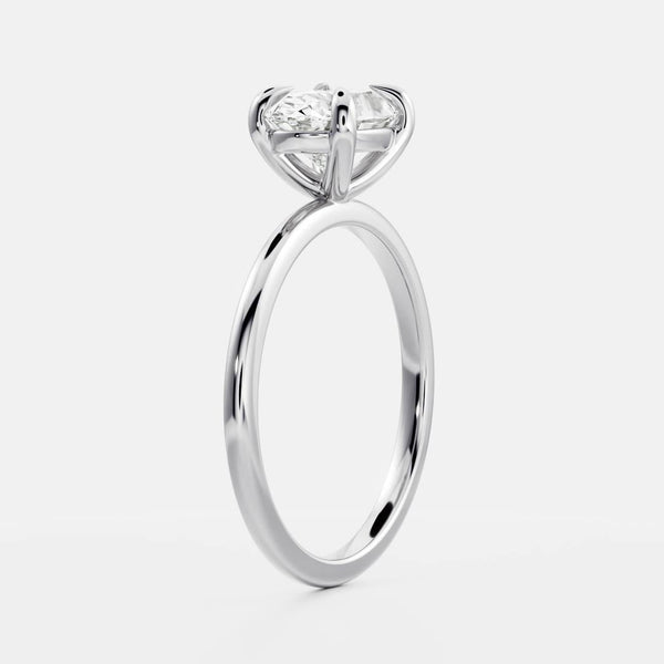 East West Solitaire- 2.1 CT Oval Moissanite Engagement Ring - Solitaire- 1.0 CT Oval Moissanite Engagement Ring