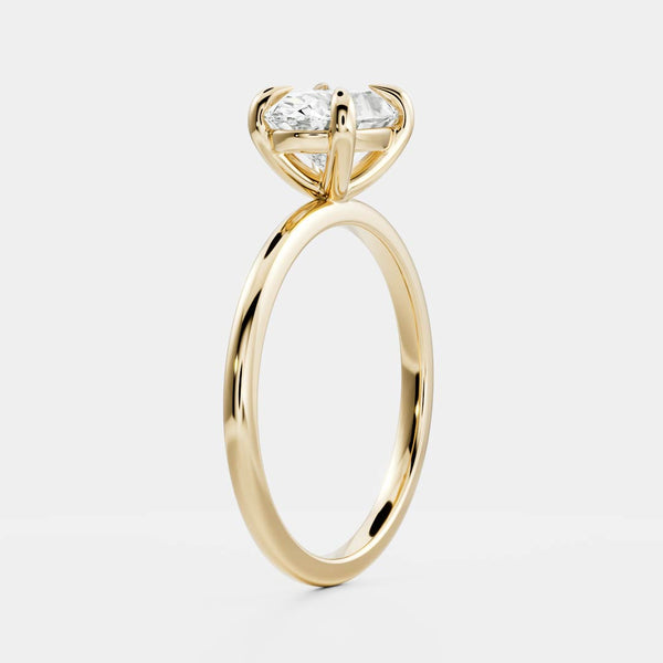 East West Solitaire-Oval Lab Grown Diamond Engagement Ring - Solitaire-Oval Lab Grown Diamond Engagement Ring