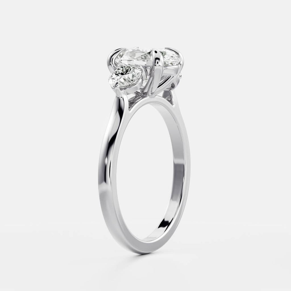 Solitaire- 1.0 CT Oval Moissanite Engagement Ring
