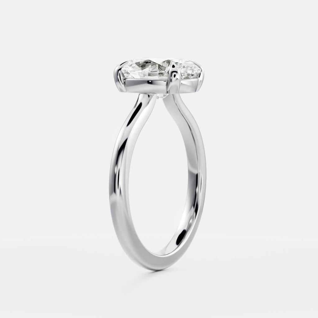 Solitaire-Oval Lab Grown Diamond Engagement Ring