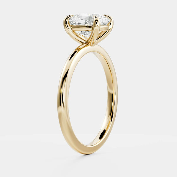 Solitaire- 4.2 CT Elongated Cushion Moissanite Engagement Ring - Solitaire- 4.2 CT Elongated Cushion Moissanite Engagement Ring