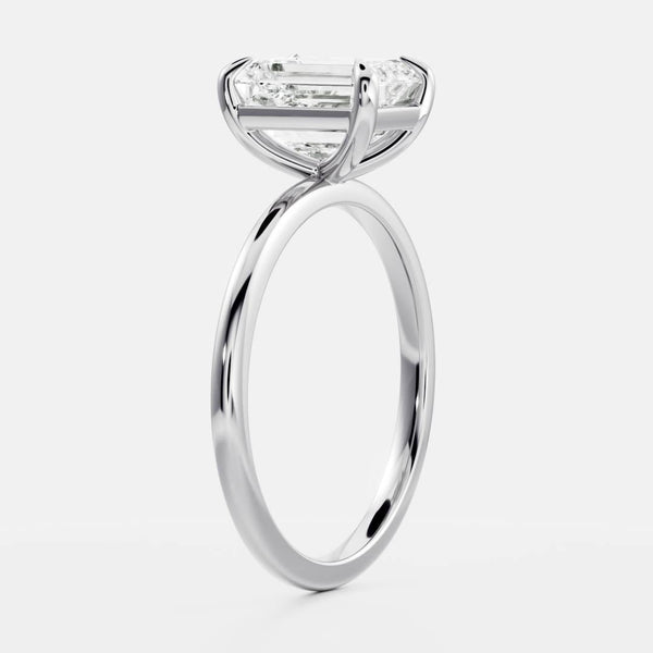 Solitaire-Emerald Lab Grown Diamond Engagement Ring - Solitaire-Oval Lab Grown Diamond Engagement Ring