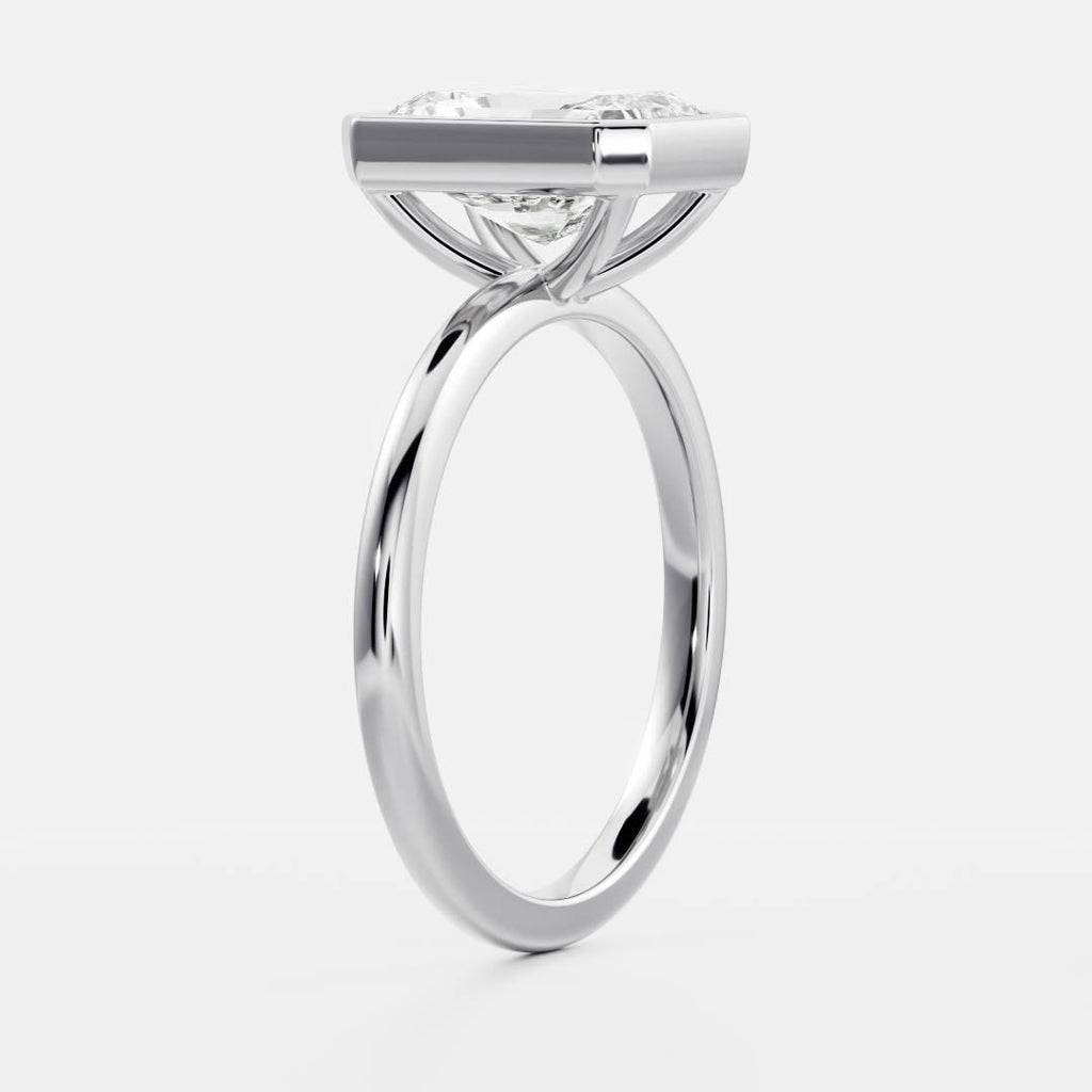 Solitaire- 1.0 CT Oval Moissanite Engagement Ring