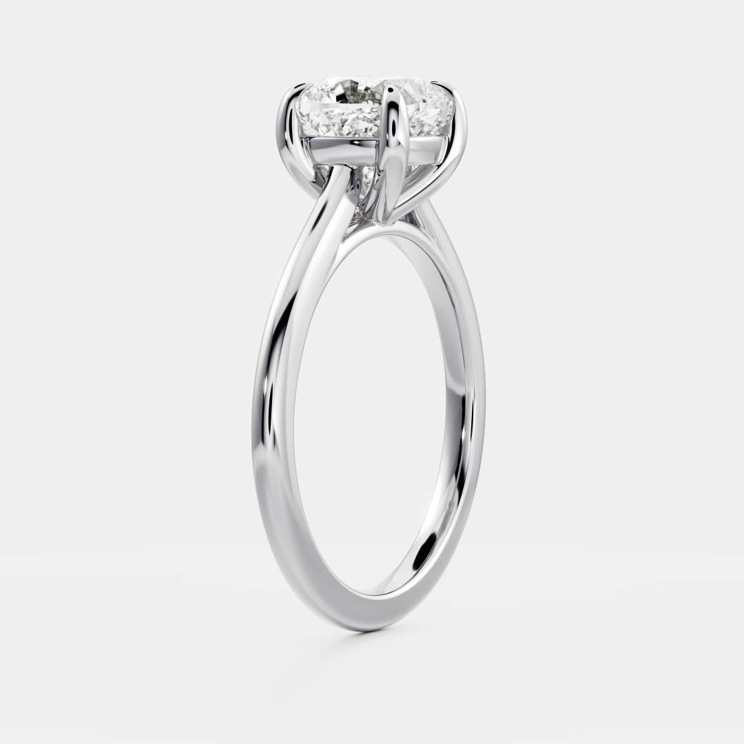 Solitaire- 1.0 CT Oval Moissanite Engagement Ring