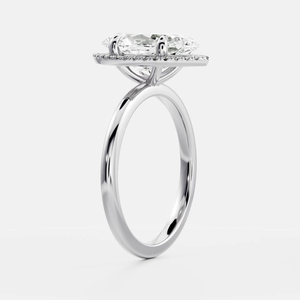 Solitaire- 1.0 CT Oval Moissanite Engagement Ring