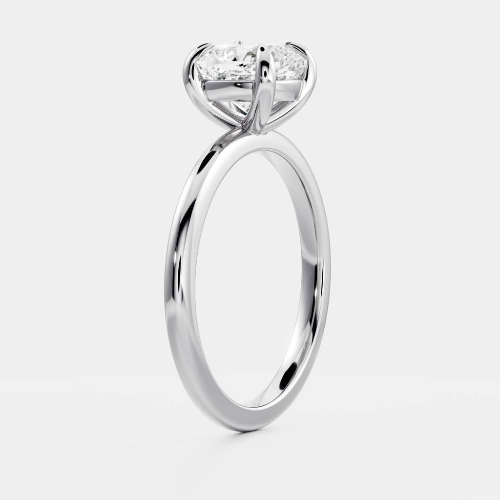 Solitaire- 1.0 CT Oval Moissanite Engagement Ring