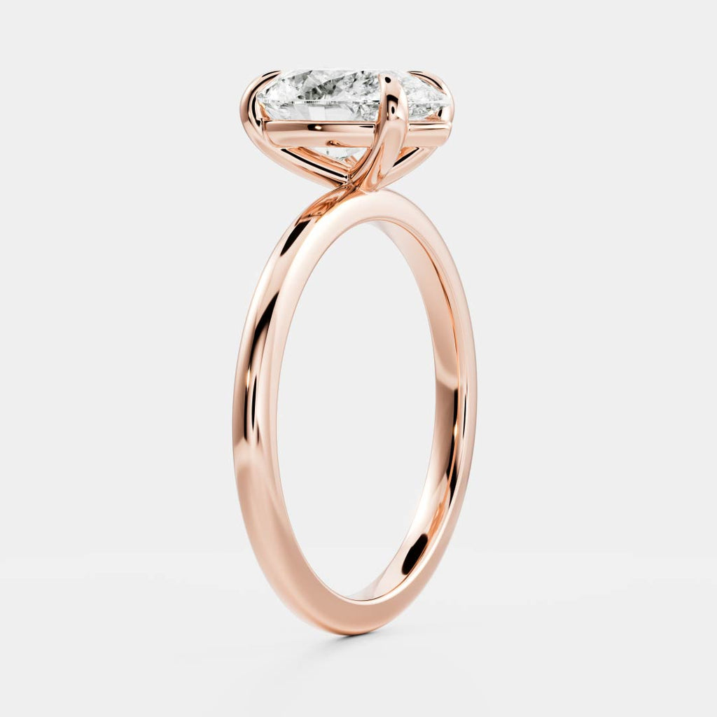 Solitaire-Oval Lab Grown Diamond Engagement Ring