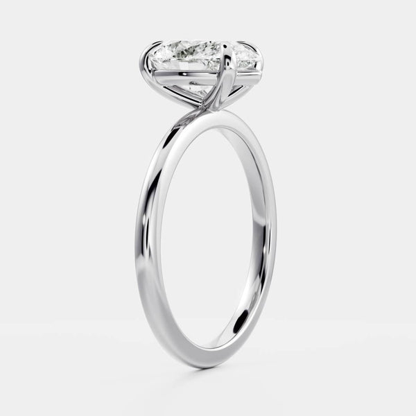 Solitaire-Pear Lab Grown Diamond Engagement Ring - Solitaire-Oval Lab Grown Diamond Engagement Ring