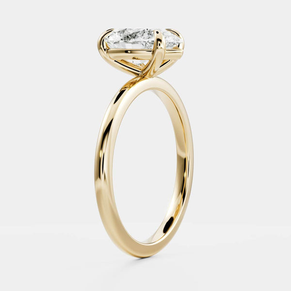 Solitaire-Pear Lab Grown Diamond Engagement Ring - Solitaire-Oval Lab Grown Diamond Engagement Ring