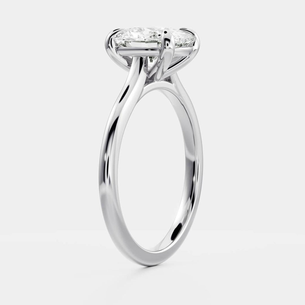 Solitaire-Oval Lab Grown Diamond Engagement Ring