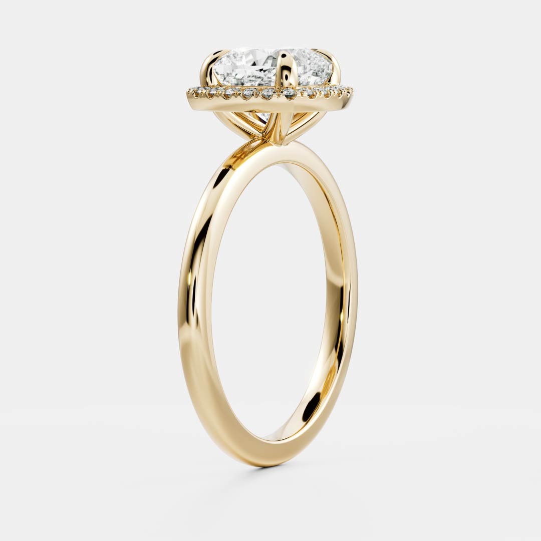 Solitaire- 1.0 CT Oval Moissanite Engagement Ring
