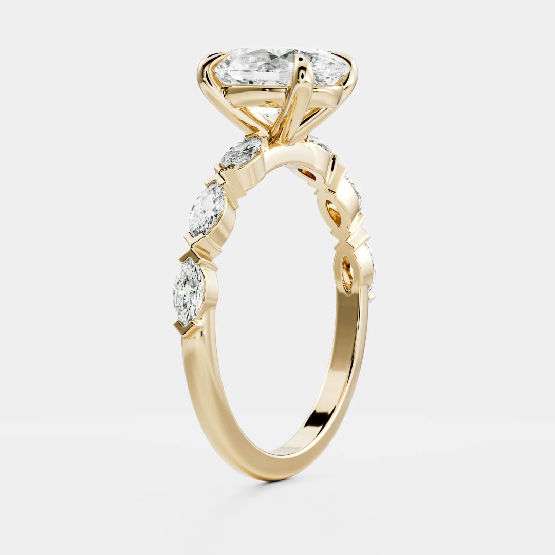 Solitaire- 1.0 CT Oval Moissanite Engagement Ring