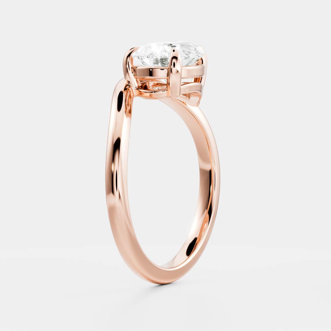 Solitaire-Oval Lab Grown Diamond Engagement Ring