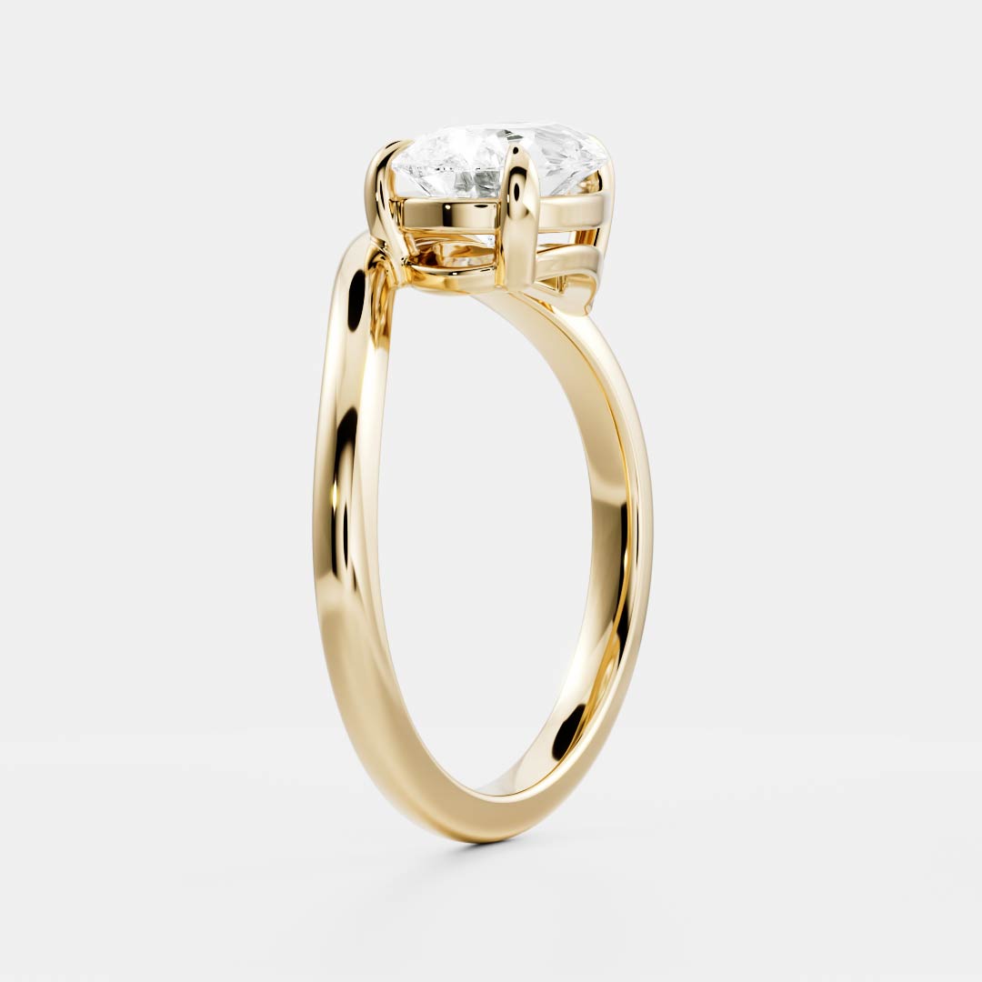 Solitaire-Oval Lab Grown Diamond Engagement Ring