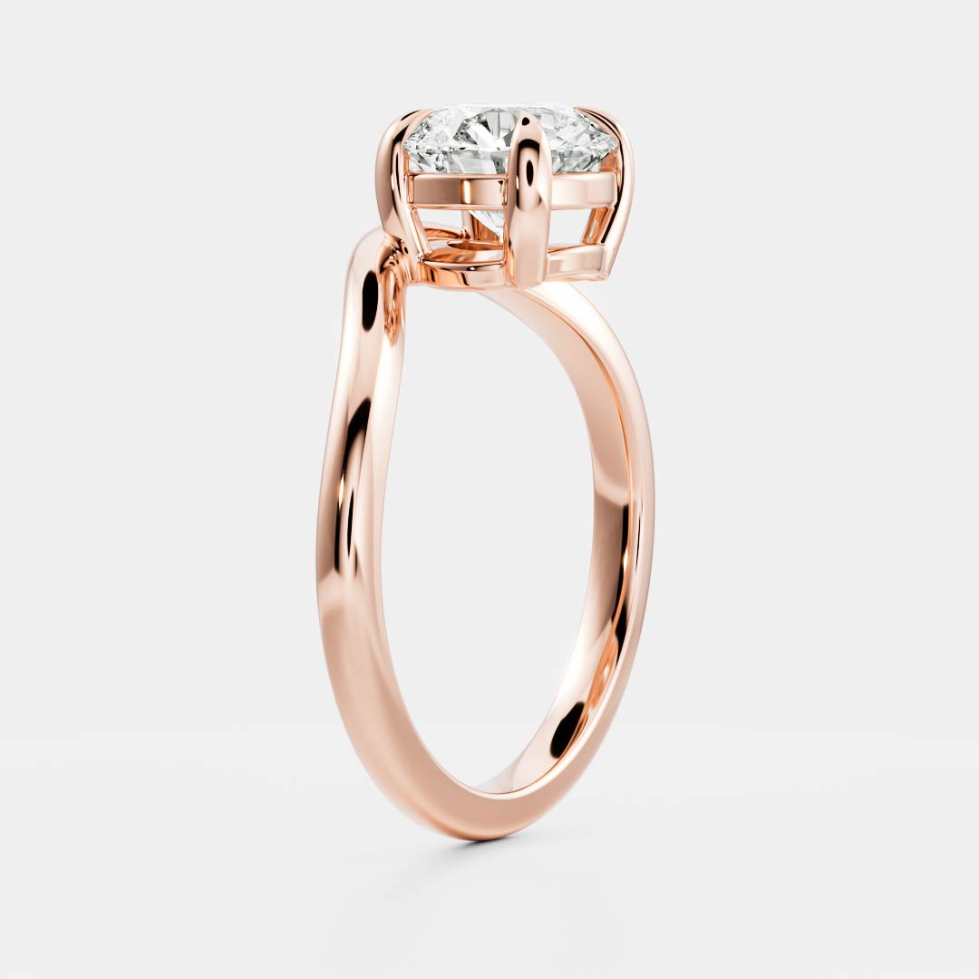 Solitaire- 1.0 CT Oval Moissanite Engagement Ring