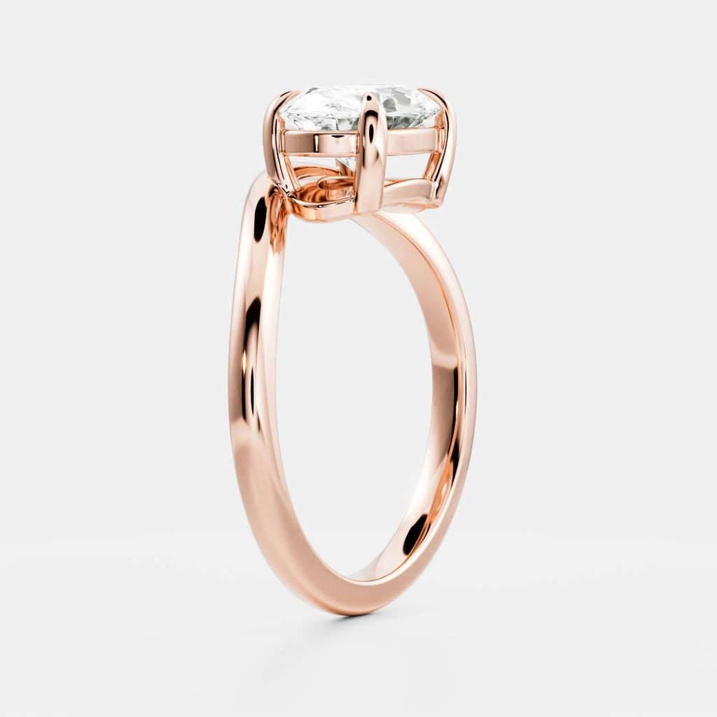 Solitaire-Oval Lab Grown Diamond Engagement Ring