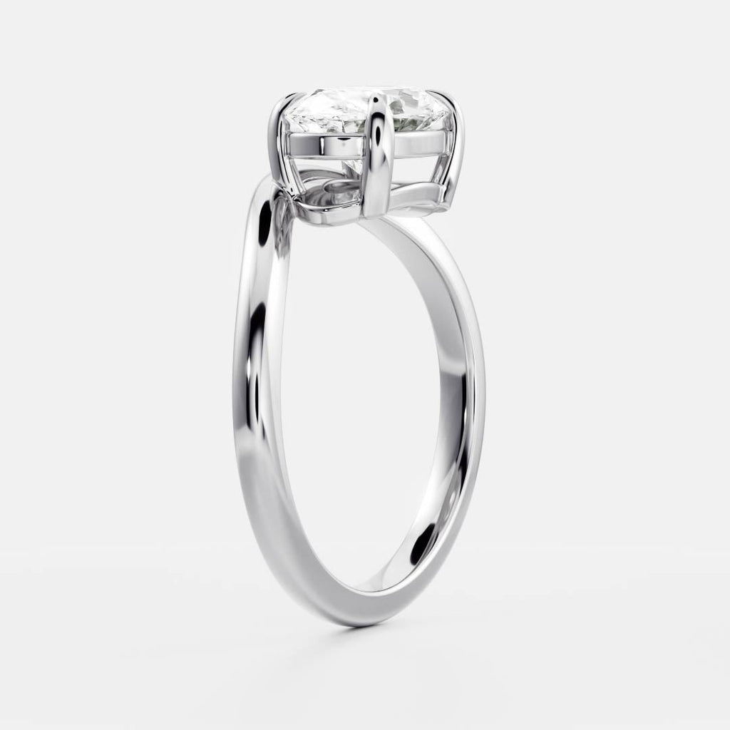 Solitaire- 1.0 CT Oval Moissanite Engagement Ring