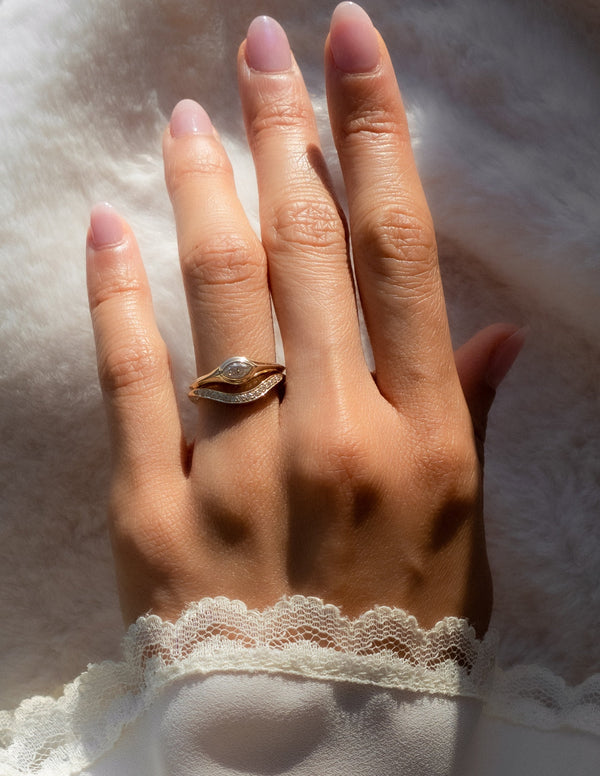 Curved Half Eternity- 0.30 CT Round Lab Grown Diamond Wedding Band - Eternity- 0.50 CT Round Lab Grown Diamond Wedding Band