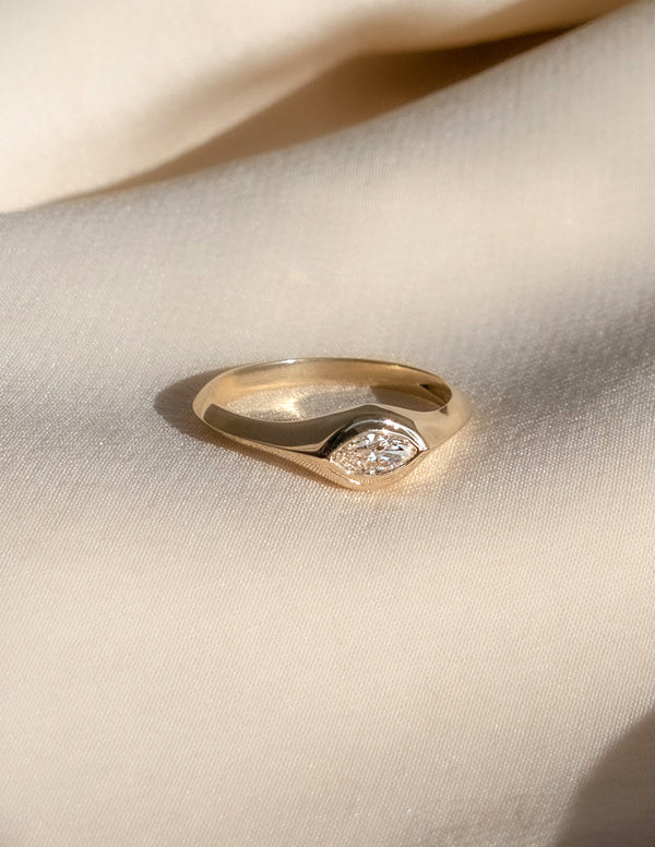 Solitaire Bezel-Marquise Lab Grown Diamond Engagement Ring - Solitaire-Oval Lab Grown Diamond Engagement Ring