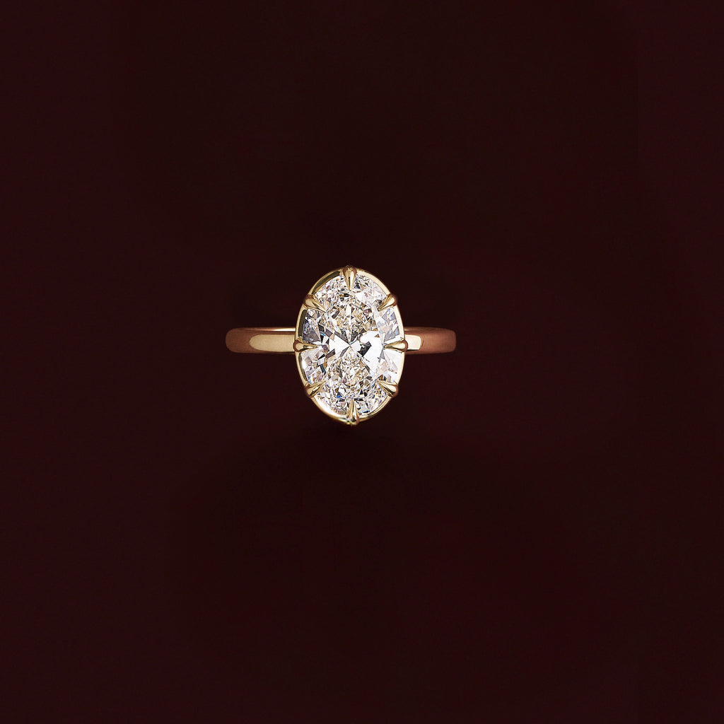 Solitaire-Oval Lab Grown Diamond Engagement Ring