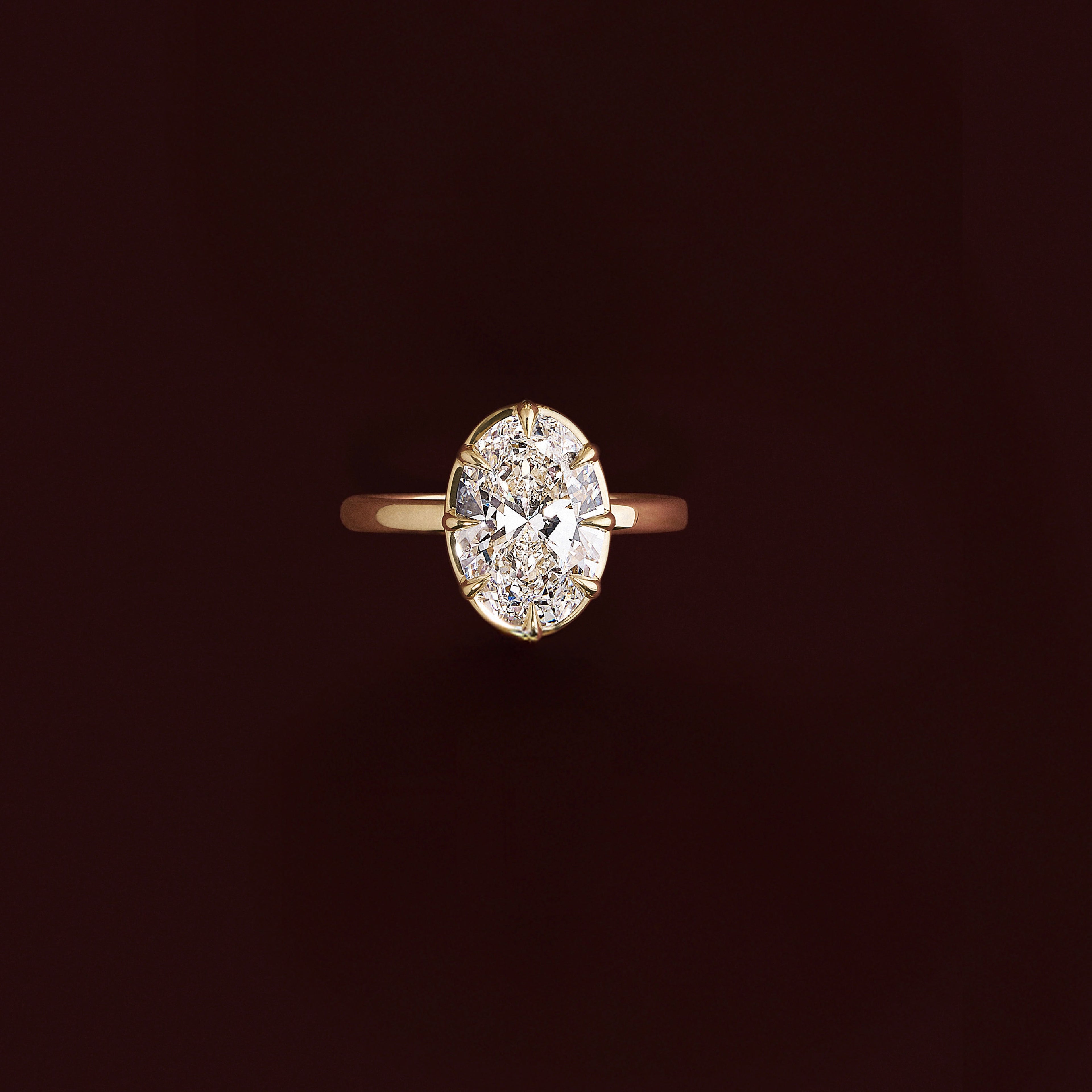 Solitaire-Oval Lab Grown Diamond Engagement Ring