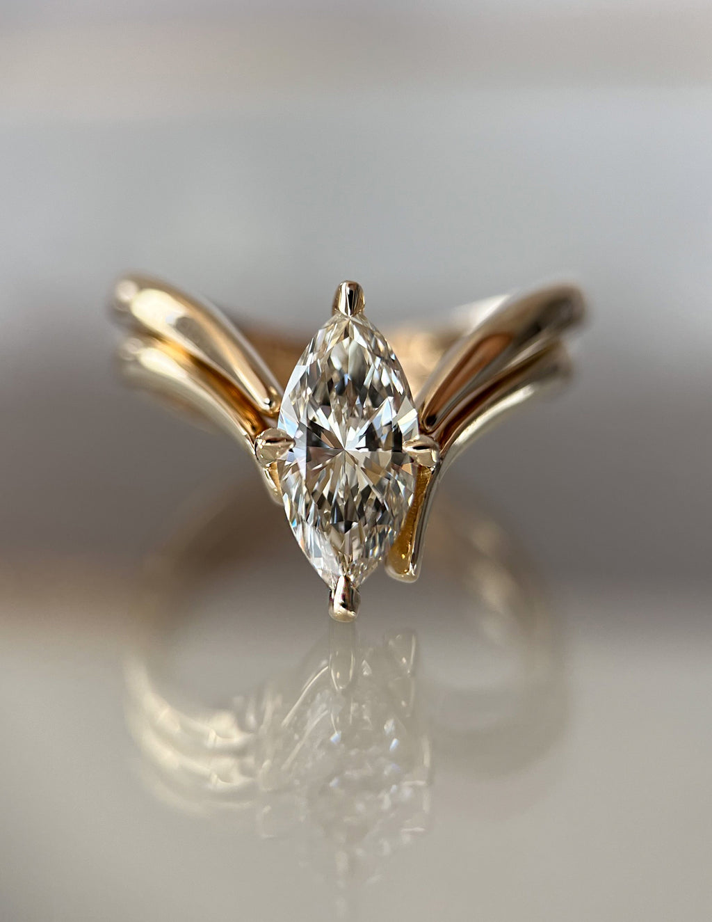 Solitaire Rapture & Pave Band- Oval Lab Grown Diamond Bridal Set
