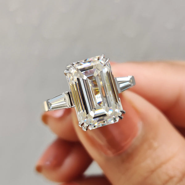 2.0 CT Emerald Three Stone Style Lab Grown Diamond Engagement Ring - IMG 20201013 113139cc