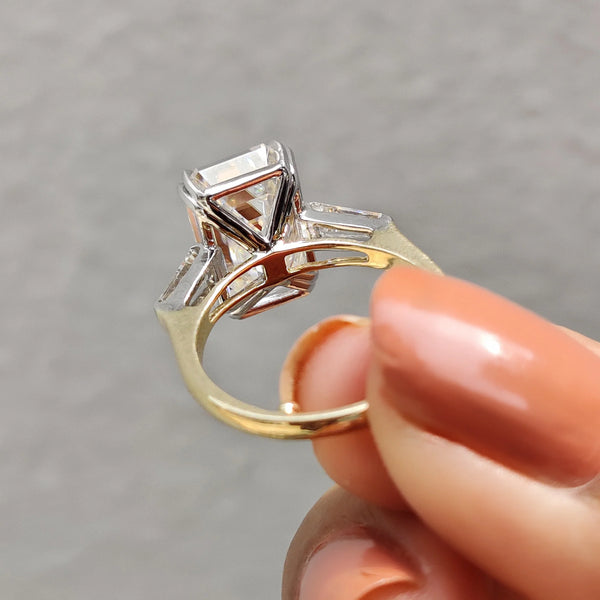 2.0 CT Emerald Three Stone Style Lab Grown Diamond Engagement Ring - IMG 20201013 113152cc