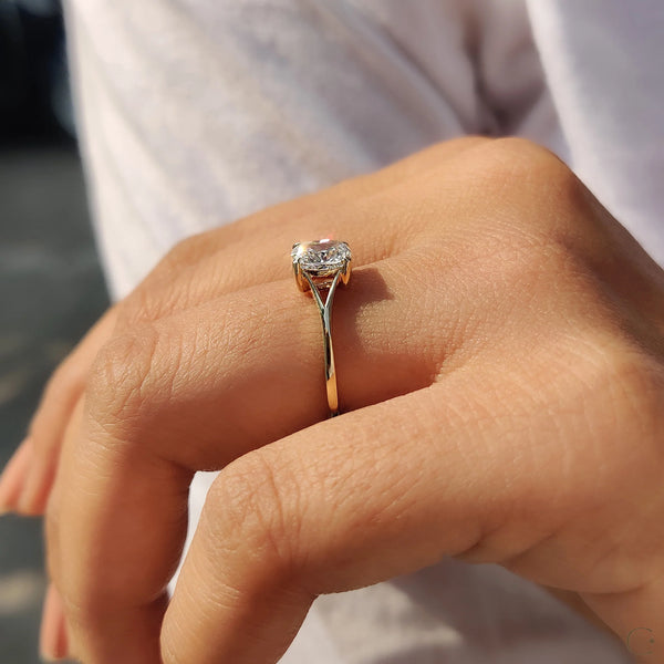 1.0 CT Cushion Split Shank Style Lab Grown Diamond Engagement Ring - IMG 20231021 105215copy