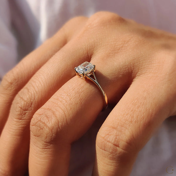 1.0 CT Cushion Split Shank Style Lab Grown Diamond Engagement Ring - IMG 20231021 105404copy
