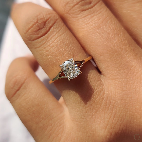 1.0 CT Cushion Split Shank Style Lab Grown Diamond Engagement Ring - IMG 20231021 105701copy