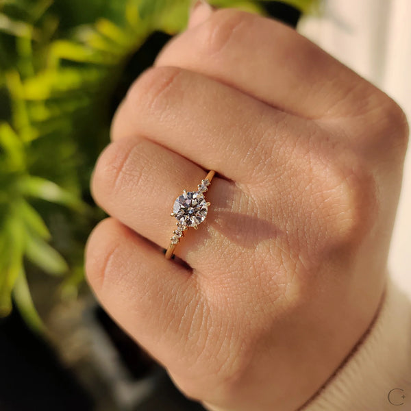 0.80 CT Round Seven Stone Style Lab Grown Diamond Engagement Ring - IMG 20250313 100314