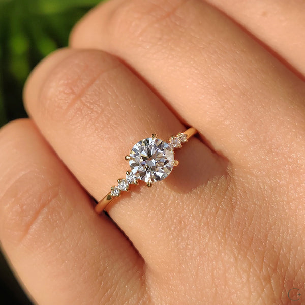 0.80 CT Round Seven Stone Style Lab Grown Diamond Engagement Ring - IMG 20250313 101757