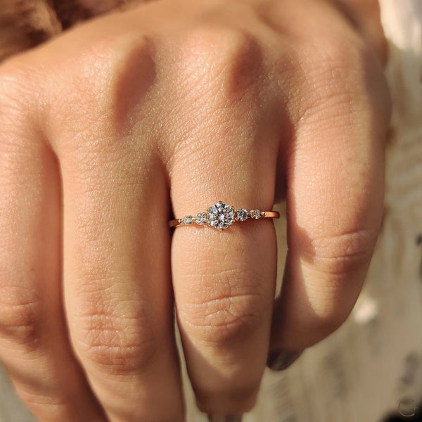 0.25 CT Round Dainty Pave Style Lab Grown Diamond Engagement Ring - IMG 20250325 094859