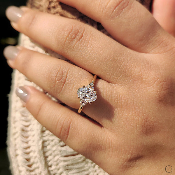 1.0 CT Oval Cluster Style Lab Grown Diamond Engagement Ring - IMG 20250325 100132