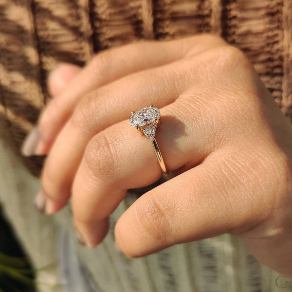 1.0 CT Oval Cluster Style Lab Grown Diamond Engagement Ring - IMG 20250325 100232