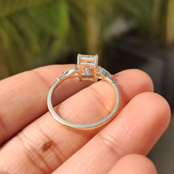 2.0 CT Emerald Five Stone Style Lab Grown Diamond Engagement Ring - IMG 20250327 102609