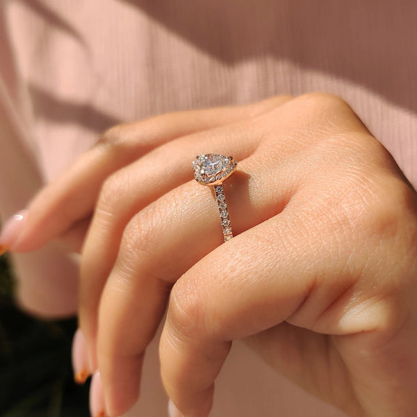 1.0 CT Heart Halo & Pave Style Lab Grown Diamond Engagement Ring - IMG 20250408 102239 a2c943f3 ff7d 4d69 8e4d 86eef74b766b