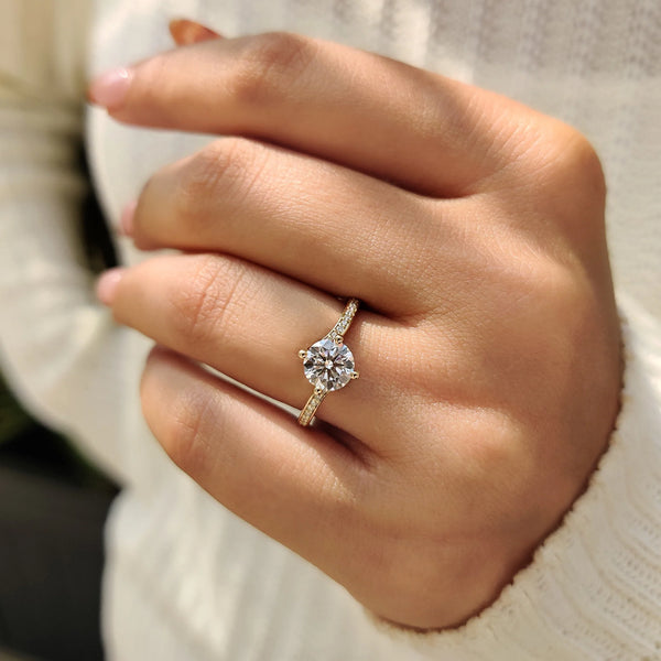 0.80 CT Round Bypass & Pave Style Lab Grown Diamond Engagement Ring - IMG 20250410 104134