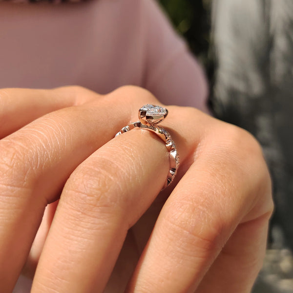 1.50 CT Pear Vintage Pave Style Lab Grown Diamond Engagement Ring - IMG 20250411 103117