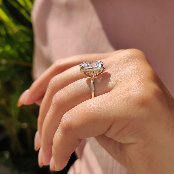 5.0 CT Oval Hidden Halo Style Lab Grown Diamond Engagement Ring - IMG 20250414 102046