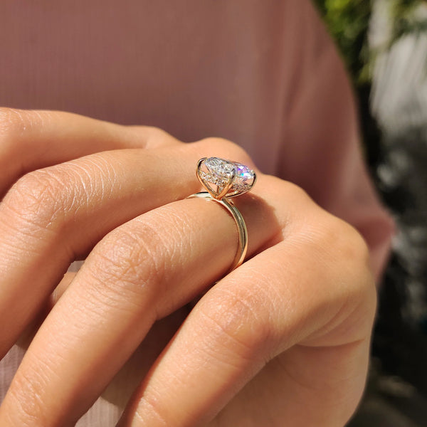 5.0 CT Oval Hidden Halo Style Lab Grown Diamond Engagement Ring - IMG 20250414 102053
